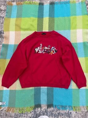 vintage 1990s Warner Bros. Looney Tunes red crewneck sweatshirt